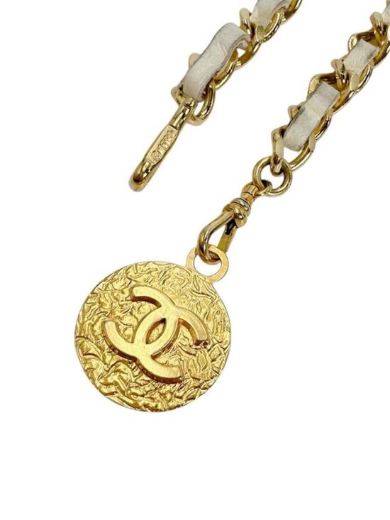 Chanel Belt Vintage Girogo Chain White Gold main image 5